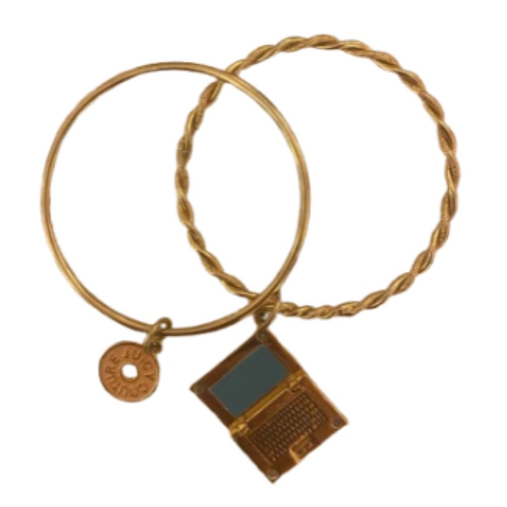 Juicy Couture Computer Bangle Bracelet Set New Set Of 2 Bracelets